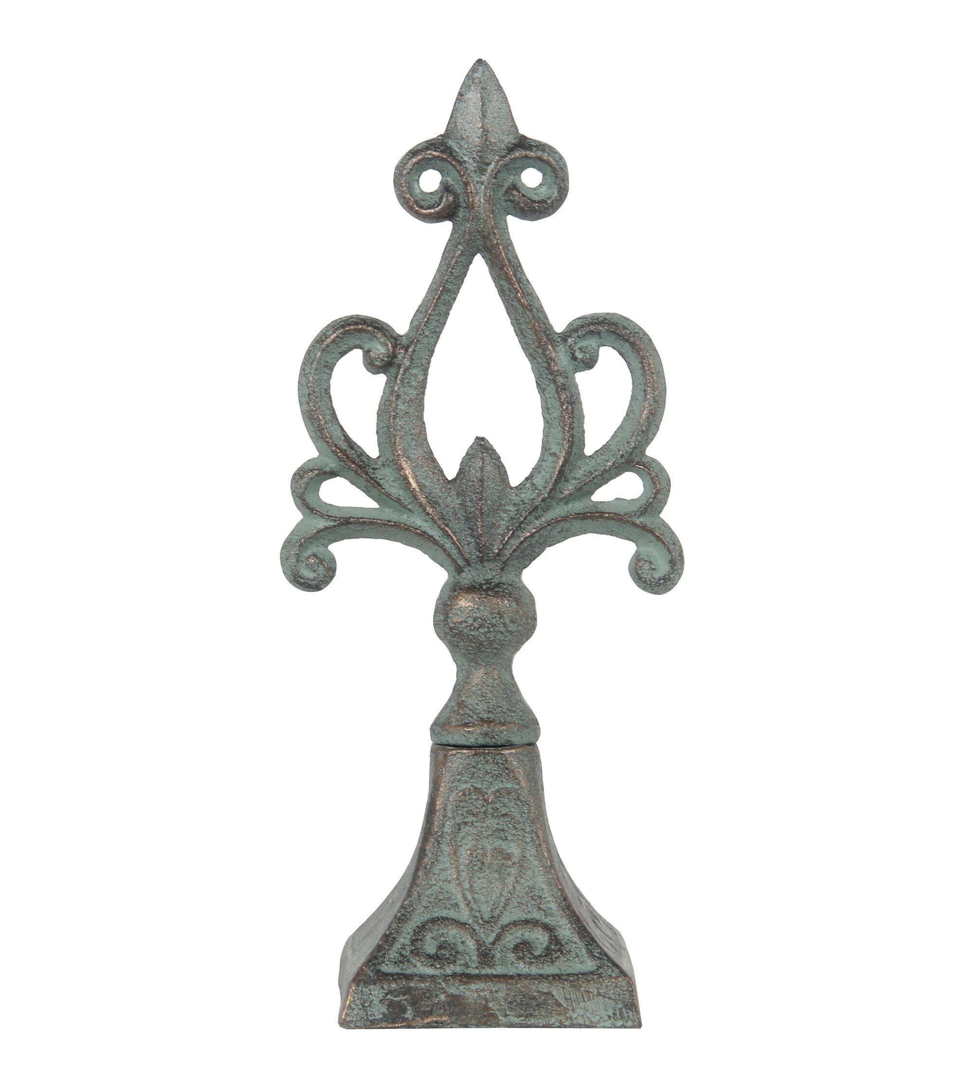 Fleur De Lis Metal Finial Statue