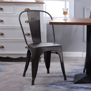 Derrall Modern Vintage Stackable Chic Bistro Cafe Dining Chair (Set of 2)
