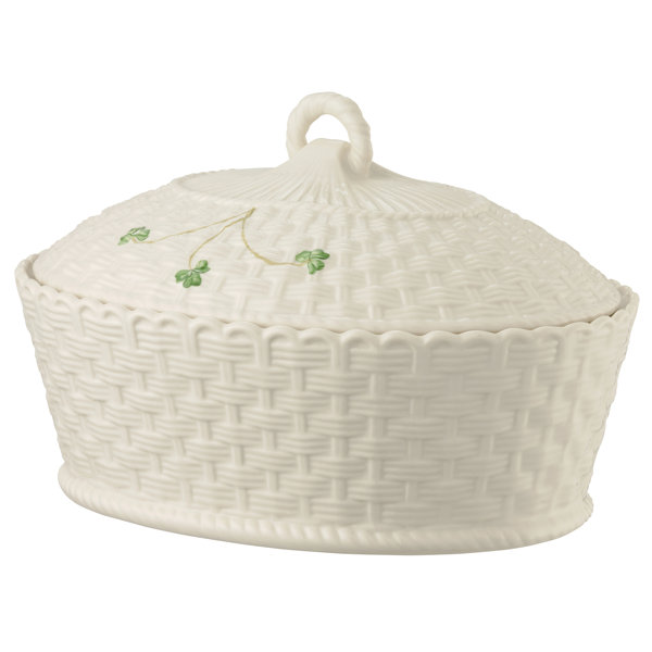 Shamrock Oval Gravy Boat by Belleek Group
