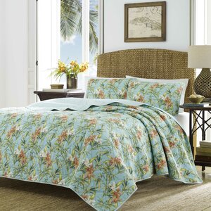 Orchid Days 100% Cotton Reversible Quilt Set Tommy Bahama Bedding