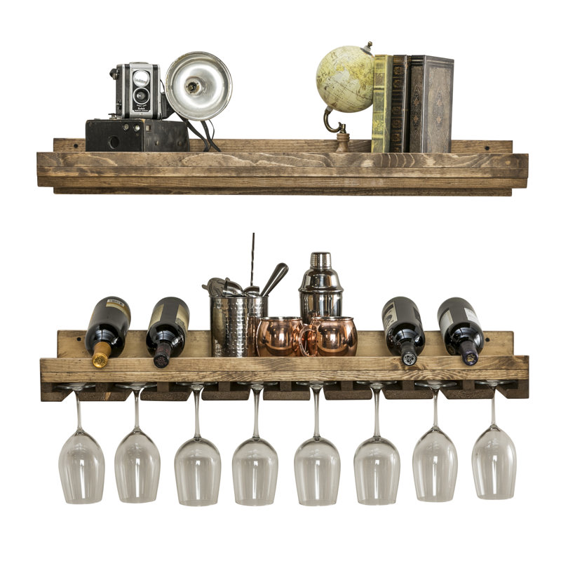 Oconner 2 Piece Wall Mounted Wine Glass Rack Set Reviews Joss