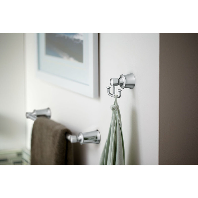 Yb2103ch Orb Bn Moen Dartmoor Double Wall Mounted Robe Hook Bn Moen Dartmoor Double Wall Mounted