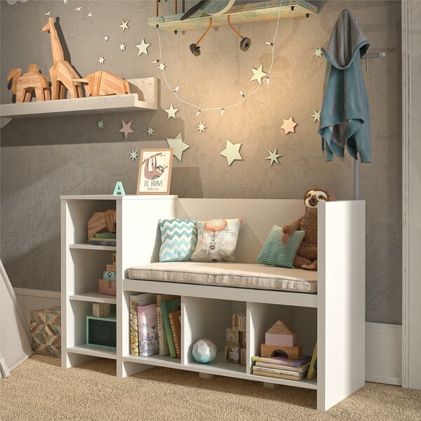 kids toy box with shelves
