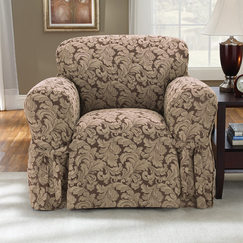Sure Fit Scroll Classic Box Cushion Armchair Slipcover & Reviews Wayfair