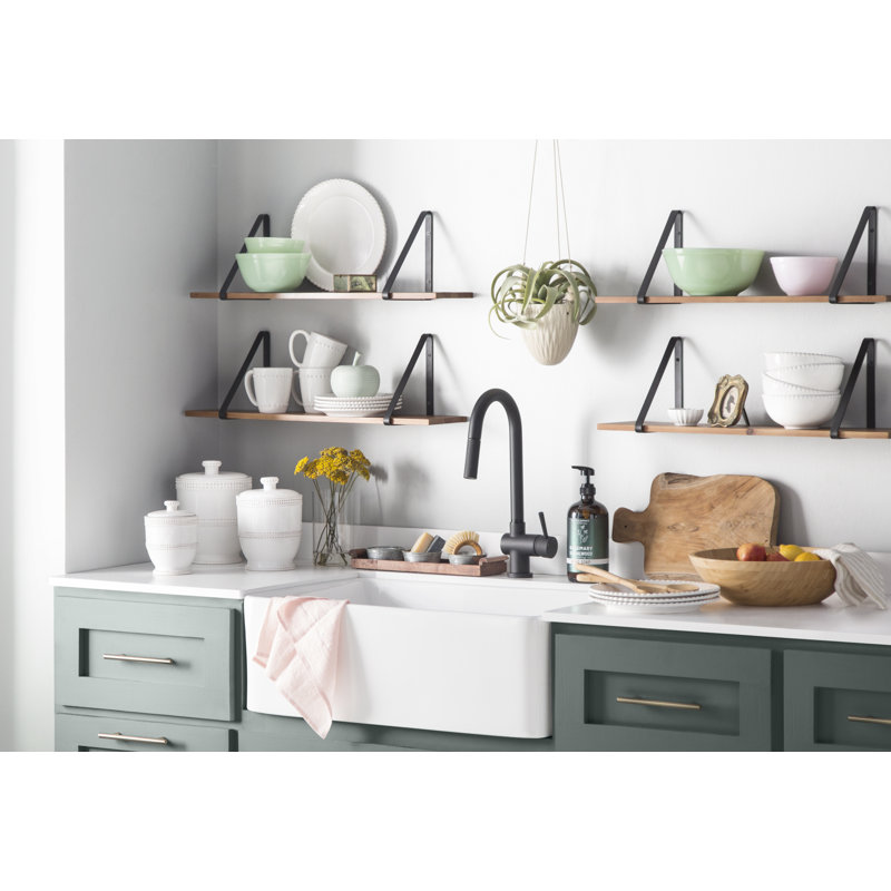Gracie Oaks Kir 30 L X 20 W Farmhouse Kitchen Sink With Basket