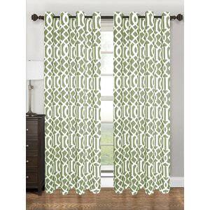 Tori Geometric Grommet Single Curtain Panel