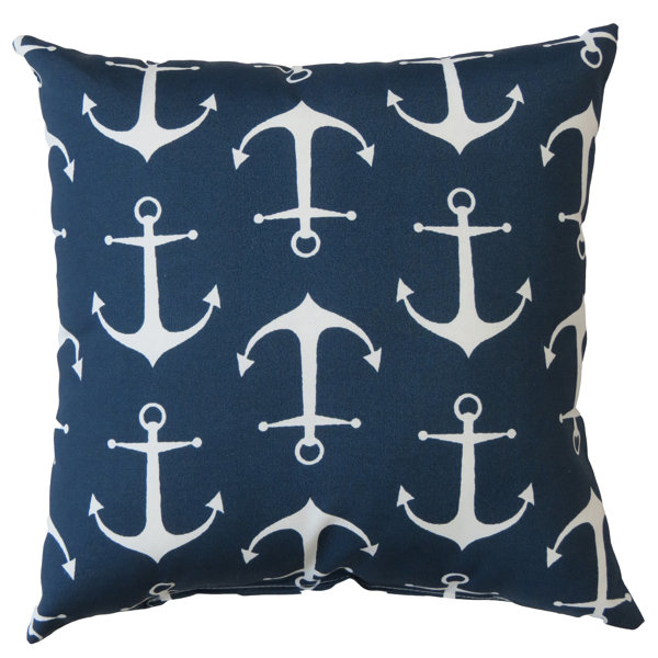 Fox Hill Trading Sailor Anchor Indoor/Outdoor Throw Pillow & Reviews