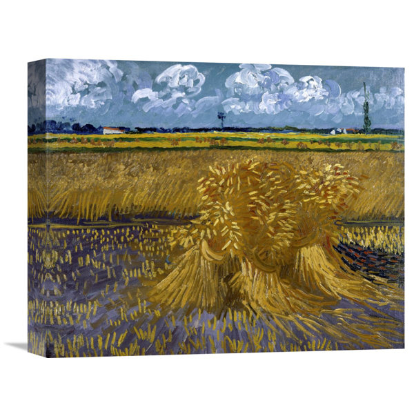 Global Gallery Wheat Field With Sheaves By Vincent Van Gogh