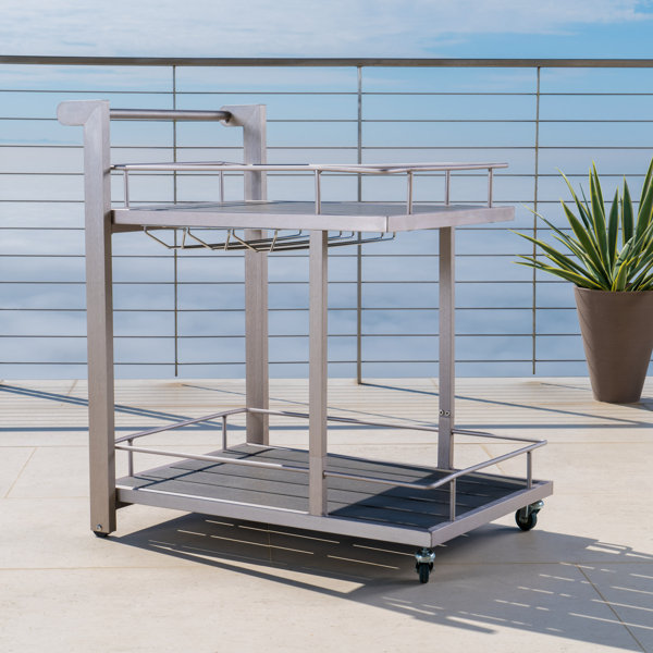 Thurso Outdoor Aluminum Bar Cart By Wade Logan Best Design