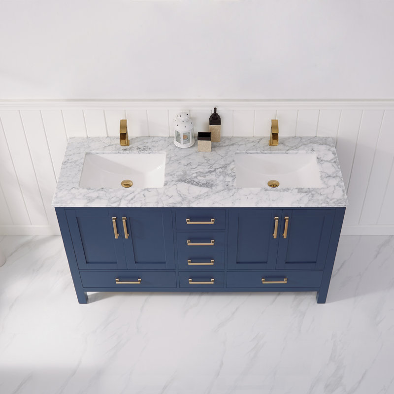 Everly Quinn Ryland 60 Double Bathroom Vanity Set Wayfair