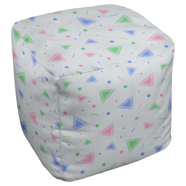 Leffel 90s Retro Cube Ottoman By Ebern Designs Wonderful