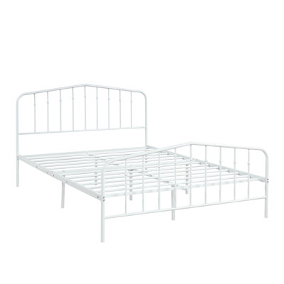 Platform Metal Bed Full Sizes August Grove Color White Size Full Platform Metal Bed Full Sizes August Grove Color White Size Full