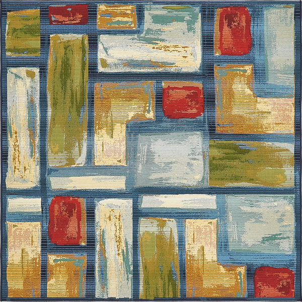 Aroma Blue Indoor/ Outdoor Area Rug by Red Barrel Studio