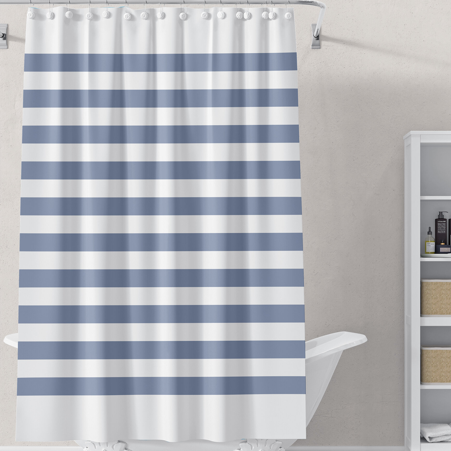 Latitude Run Jiacheng Striped Single Shower Curtain Wayfair