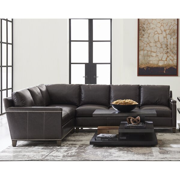 Carrera Left Hand Facing Leather Sectional By Lexington