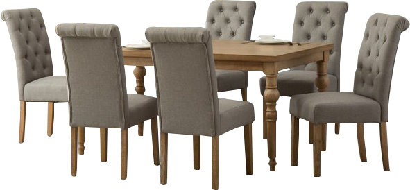 Bungalow Rose Kenleigh Solid Wood 7 Piece Dining Set Reviews Wayfair