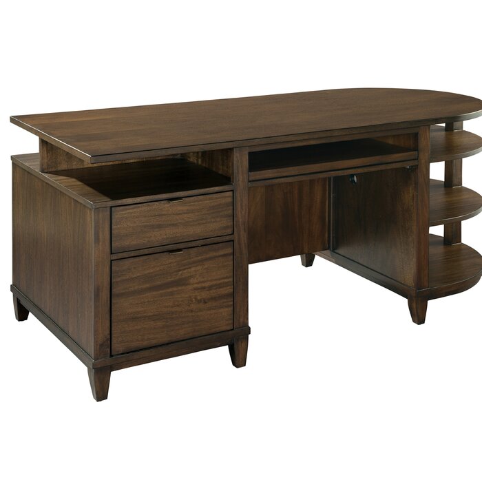 Latitude Run Namboodri Solid Wood Executive Desk Wayfair Ca