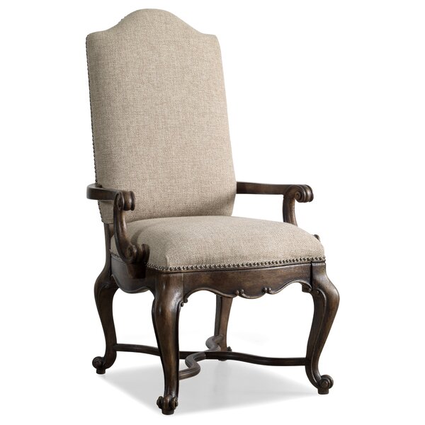 Rhapsody Upholstered Arm Chair In Walnut By Hooker Furniture