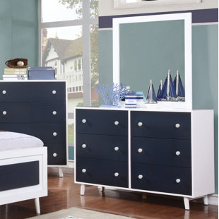 Navy Blue And White Dresser Wayfair Quickview