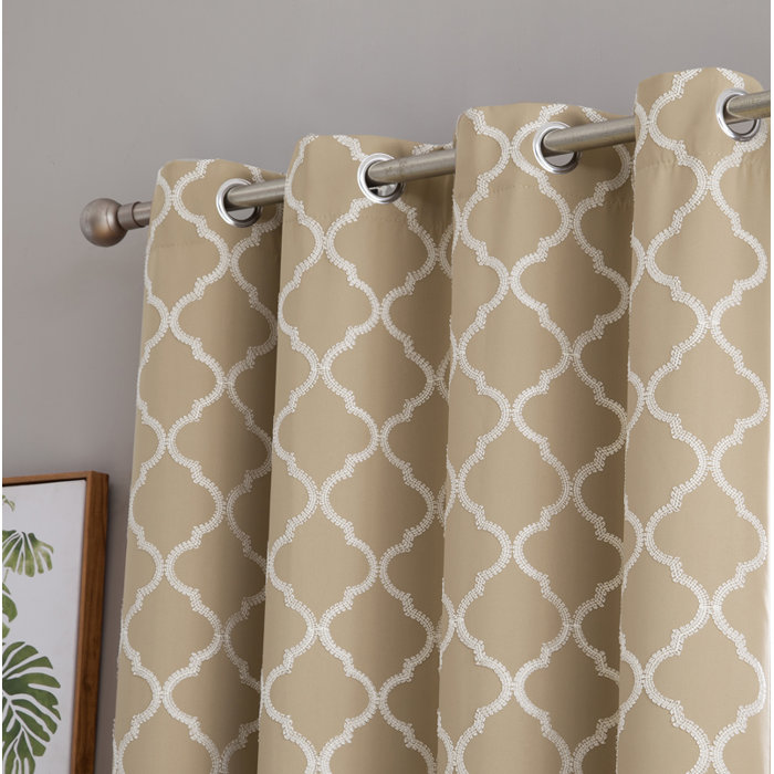 Andover Mills Kuhlmann Embroidered Energy Efficient Patio Door