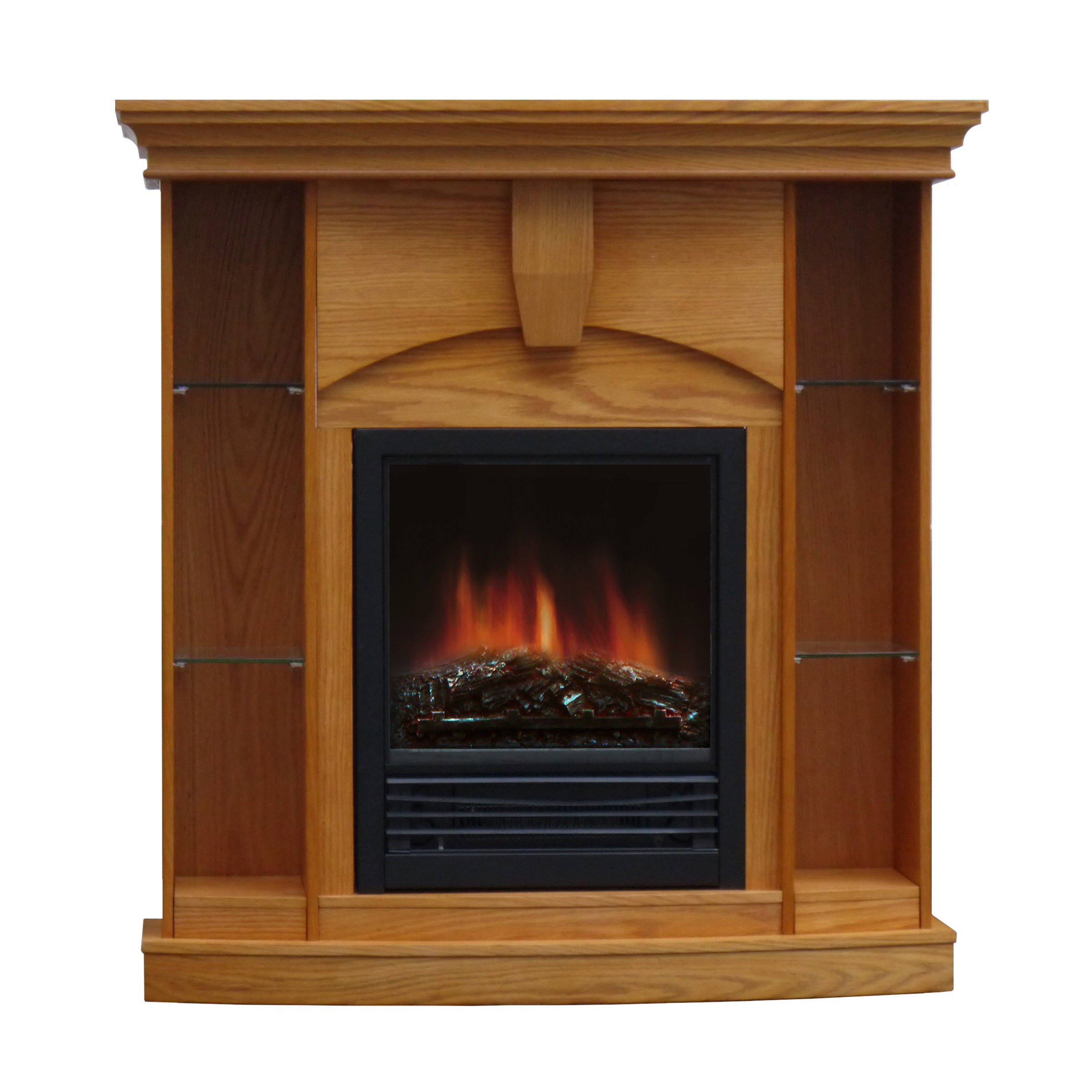 Charlton Home Belford Corner Curio Electric Fireplace Reviews