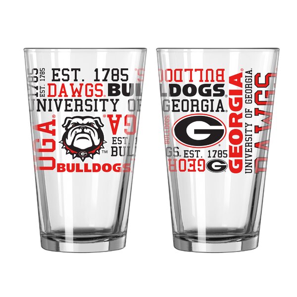 NCAA 16 Oz. Pint Glass (Set of 2) by Boelter Brands