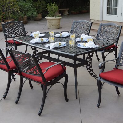 Astoria Grand Appleby 7 Piece Dining Set with Cushions