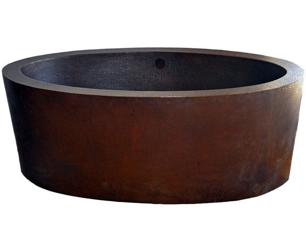 Dakota Freestanding Copper Bath Tub Soaking Bathtub by Novatto