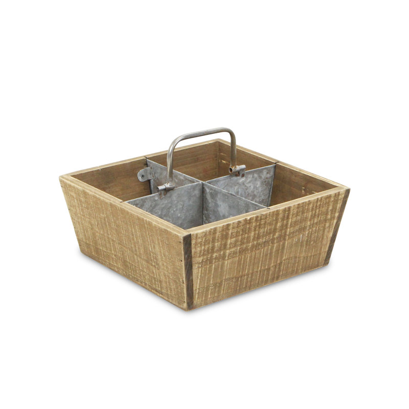 Gracie Oaks 4 Slot Solid Wood Crate Wayfair