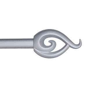 Flame Single Curtain Rod and Hardware Set