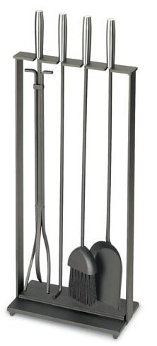 Soldiered Row Modern 5 Piece Steel Fireplace Tool Set By Pilgrim Hearth