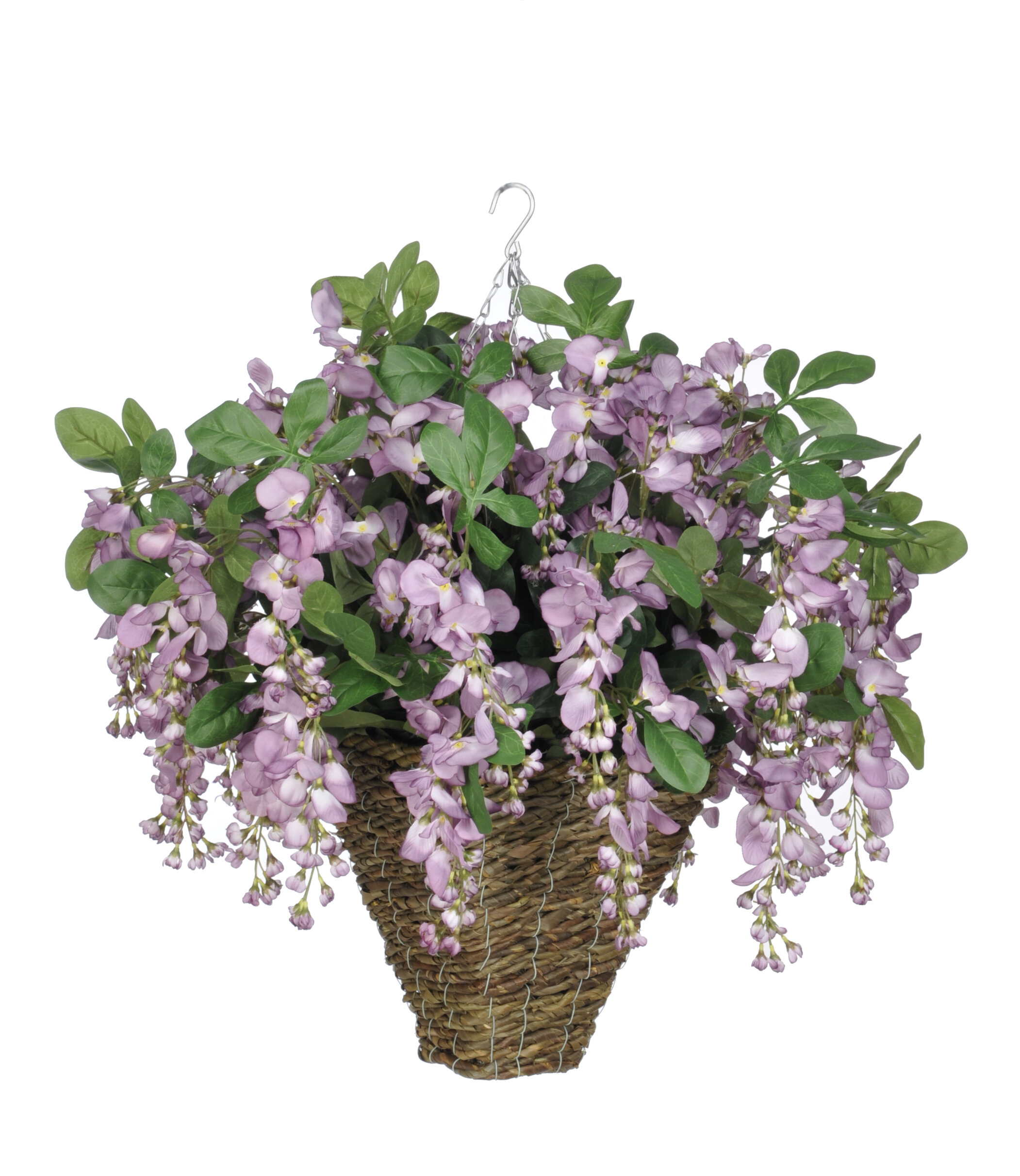 House of Silk Flowers Artificial Wisteria Hanging Plant in ...