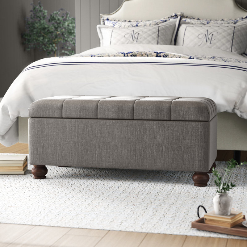 Birch Lane™ Heritage Oakbrook Upholstered Flip Top Storage Bench