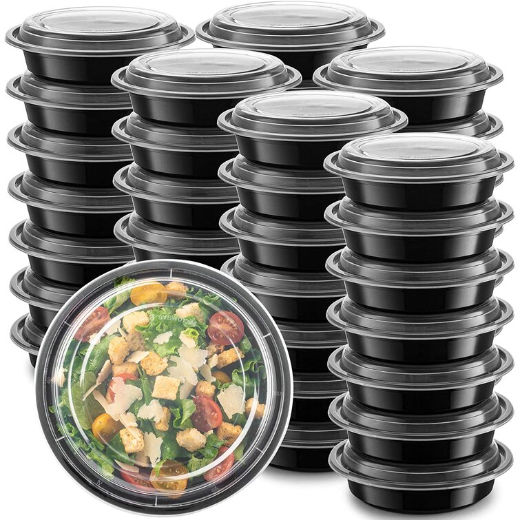 Prep & Savour Round Meal Prep 50 Container Food Storage Set | Wayfair