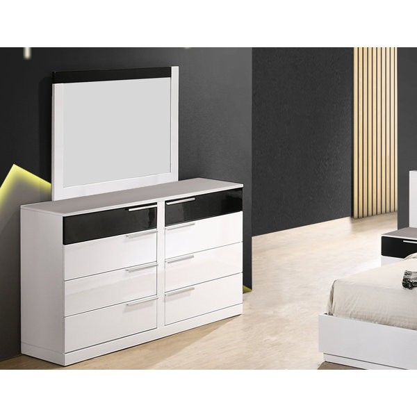 New Design Fleeton Bedroom Standard Dresser With Mirror By Orren Ellis Comparison