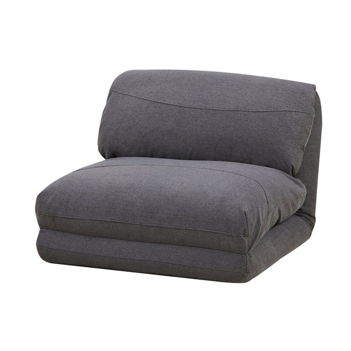 Wrought Studio Tri Fold Light Grey Futon Chair Sofa Bed Extra