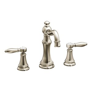 Weymouth Double Handle Widespread High Arc Bathroom Faucet with Optional Drain