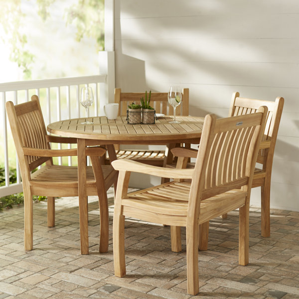 Georgia-May 5 Piece Teak Dining Set by Darby Home Co