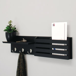 Mudroom Shelf With Hooks Wayfair Sydney Wall Shelf And Mail Holder