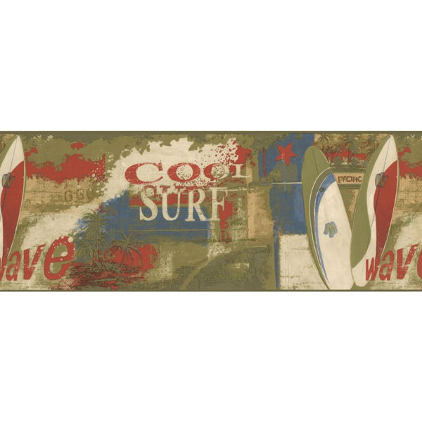 Winston Porter Iolanta Cool Surf 15 L X 9 W Wallpaper Border Wayfair