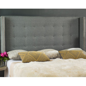 Charlotta Traditional Queen Upholstered Wingback Headboard by Willa Arlo Interiors
