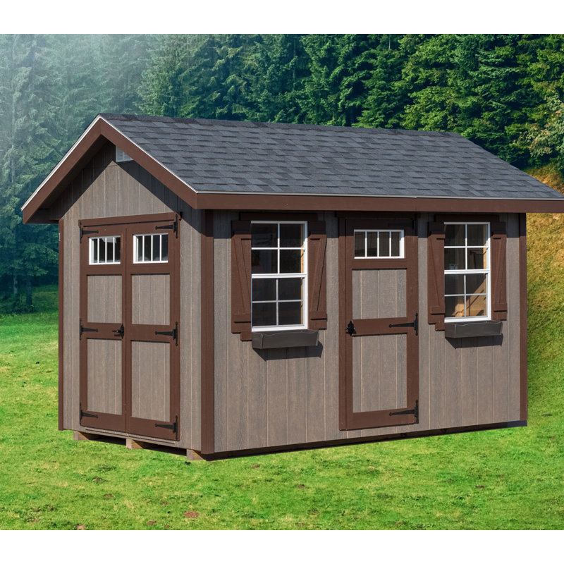 Alpine Structures Riverside 8 ft. W x 12 ft. D Wood ...