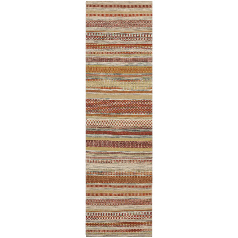 Safavieh Striped Kilim Handwoven Flatweave Wool Brown Beige Area Rug Reviews Wayfair
