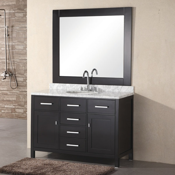 Middletown 48 Single Vanity Set with Mirror by Andover Mills