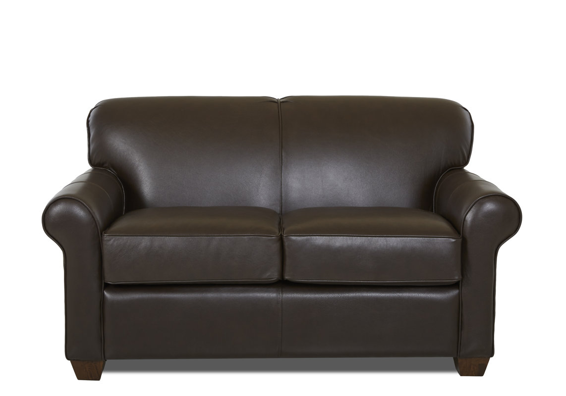 Wayfair Custom Upholstery™ Jennifer Leather Loveseat & Reviews Wayfair