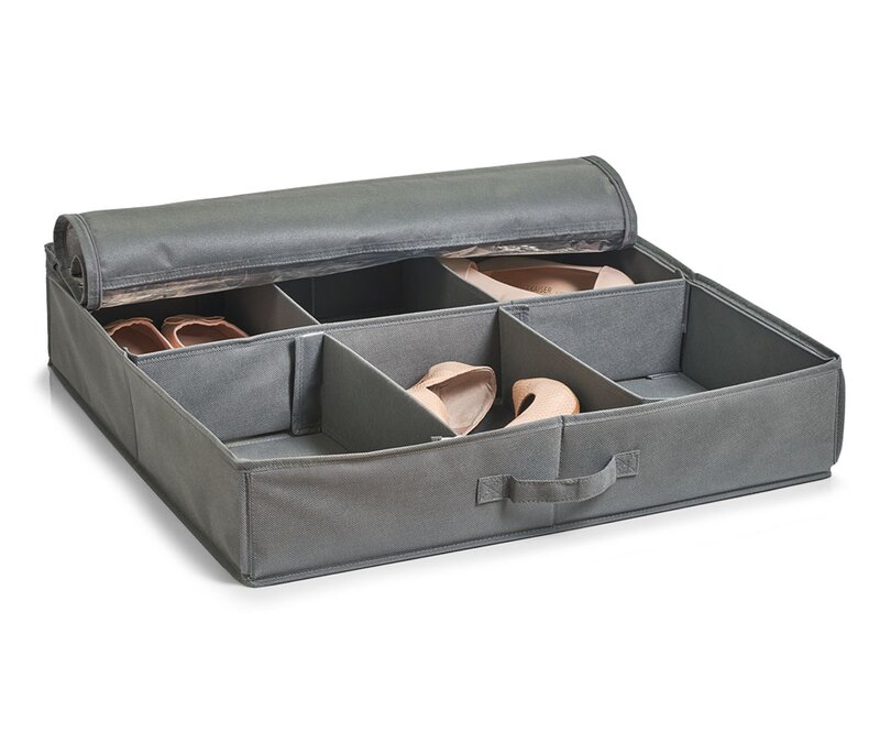 grey shoe storage box