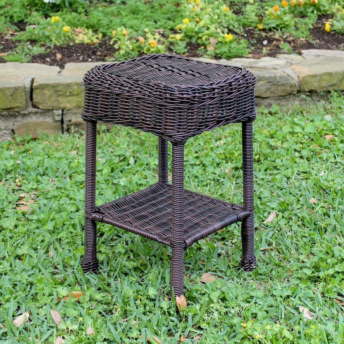 Lark Manor Narron Wicker Side Table Reviews Wayfair