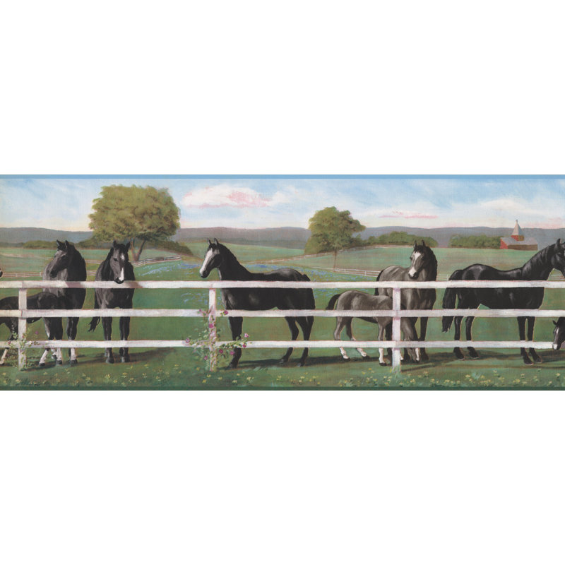 Darby Home Co Emerico Horse Behind Fence Farm 15 L X 9 W