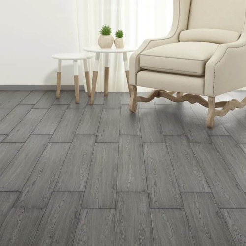 2mm Oak Laminate Flooring Symple Stuff Colour: Dark Grey