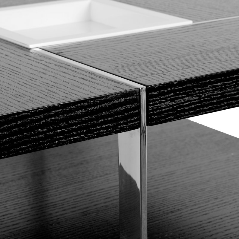 Glamour Home Decor Aira Square Coffee Table with Tray Top & Reviews